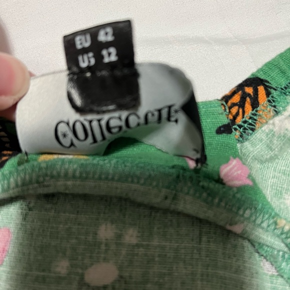 Collectif Green Butterfly Dolores Dress - Picture 7 of 10